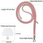 takyu Phone Lanyard, Universal Cell Phone Lanyard with Adjustable Nylon Neck Strap, Phone Tether Safety Strap Compatible with Most Smartphones with Full Coverage Case (Pink)