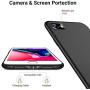 TORRAS Slim Fit iPhone SE 2020 Case/iPhone 7 Case/iPhone 8 Case, Full Protective Anti-Scratch Phone Case Compatible with iPhone SE Case (2nd)/iPhone 7/8, Space Black