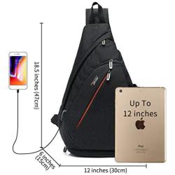 Tudequ Dry Wet Separation Sling Crossbody Chest Bag Backpack Casual Daypack for Men Women Teens