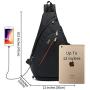 Tudequ Dry Wet Separation Sling Crossbody Chest Bag Backpack Casual Daypack for Men Women Teens