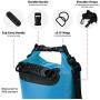 Duc-Kit Pro Waterproof Dry Bag + Smart Phone IPX8 Case, 2 Adjustable Shoulder Straps as Standard.