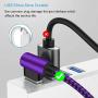 iPhone Charger Cable,3Pack 10FT Long Nylon Braided 90 Degree Lightning Gaming Cable USB Charging&Syncing Cord Compatible for iPhone Xs/Max/XR/X/8/8Plus/7/7Plus/6S/6S Plus/SE/iPad Purple