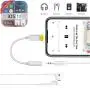 [Apple MFi Certified] iPhone 3.5 mm Headphone Jack Adapter, Lightning to 3.5mm Headphone Aux Audio Dongle Splitter Jack Adaptor Compatible for iPhone 11/11 Pro/XR/XS Max/X/8/7 Support All iOS System