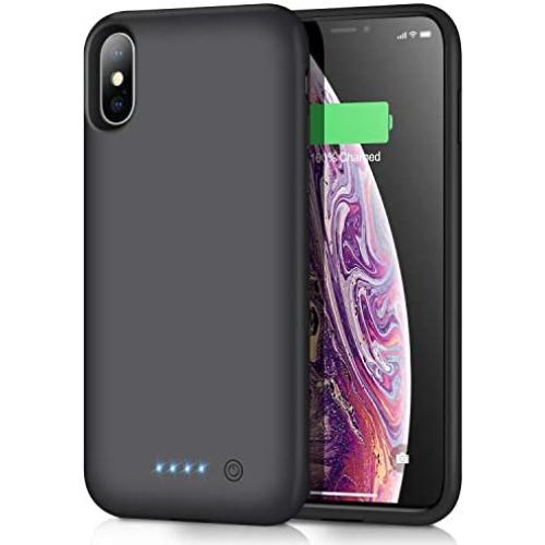 Battery Case for iPhone XS Max,Trswyop 7800mAh Portable Charging Case for iPhone XS Max Rechargeable External Battery Pack Extended Battery Protective Charger Case(6.5 inch)-Black