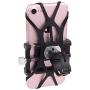 GUB Mountian Bike Phone Mount - Universal Adjustable Bike Mount Cell Phone GPS Mount Holder Rotating Cradle Clamp with Silicone Band for Mountain Bike Motorbike,iPhone Samsung (Black with Band)