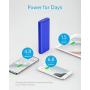 Anker PowerCore 20100mAh Portable Charger - Ultra High Capacity Power Bank with 4.8A Output and PowerIQ Technology, External Battery Pack for iPhone, iPad & Samsung Galaxy & More Blue