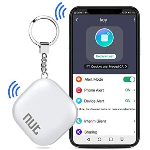 Key Finder, DinoFire Key Finder with App for Android/iOS Phone, Key Finder Locator for Purse Wallet Keychain, Phone Finder with One Touch Find & Anti-Loss Function, White Key Finder, DinoFire Key Finder with App for Android/iOS Phone, Key Finder Locator for Purse Wallet Keychain, Phone Finder with One Touch Find & Anti-Loss Function, White