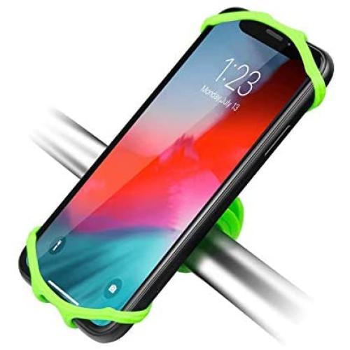 Newppon Bicycle Phone Mount Holder : 360° Rotation Stable Elastic Silicone Motorcycle Smartphone Holder fits iPhone 11 Pro Max SE X Xs Xr Samsung Galaxy S20 S10 S10e GPS Unit 4~7" inches