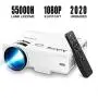 Mini Projector 2020 Upgraded Portable Video-Projector,55000 Hours Multimedia Home Theater Movie Projector,Compatible with Full HD 1080P HDMI,VGA,USB,AV,Laptop,Smartphone