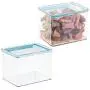 mDesign Airtight Stackable Plastic Kitchen Cabinet Pet Food Storage Container - Attached Lid - Compact Bin for Pantry, Refrigerator, Freezer - BPA Free, Food Safe - Holds 2 Quarts, 2 Pack - Clear mDesign Airtight Stackable Plastic Kitchen Cabinet Pet Food Storage Container - Attached Lid - Compact Bin for Pantry, Refrigerator, Freezer - BPA Free, Food Safe - Holds 2 Quarts, 2 Pack - Clear