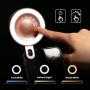 Selfie Ring Light, 2Pack 3 Color LED Phone Ring Light Stepless Dimming Function with Rotatable Makeup Mirror, White and Champagne Clip-on Fill Rechargeable Light for Smart Phone, Pads, Camera, Makeup