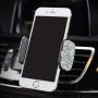 Radish Stars Adjustable Strong Sticky Dashboard Car Phone Mount Crystal Rhinestone Phone Holder, White