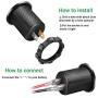 Quick Charge 3.0 Dual USB Car Socket with Touch Switch and LED Digital Voltmeter, Waterproof 36W 12V/24V Fast Charger Socket with 3.3ft Wire 10A Fuse for Marine, Boat, Motorcycle, Truck and More