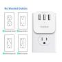 3 Outlet Surge Protector, Multi Plug Outlet Expanders USB Wall Charger with 3 Outlets 3 USB Ports(3.1A), Wall Plug Outlet Extender for Cruise Ship, Home, Office