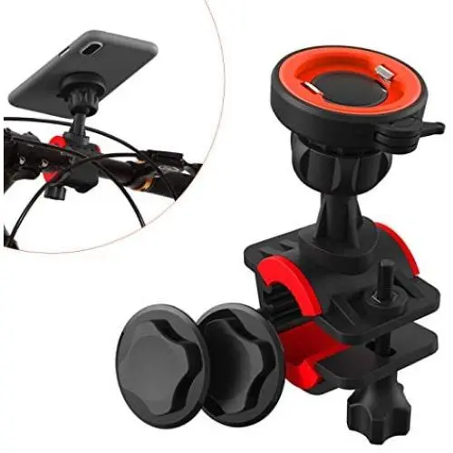 Bike Phone Mount, 360°Rotation Universal Motorcycle Handlebar Mount Adjustable Phone Mount Holder Stand Cell Phone Holder for Fits for iPhone and Any Smart Phone Bike Phone Mount, 360°Rotation Universal Motorcycle Handlebar Mount Adjustable Phone Mount Holder Stand Cell Phone Holder for Fits for iPhone and Any Smart Phone