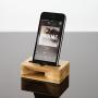 Cell Phone Stand, Fanshu Desktop Mobile Phone Holder Amplifier, Universal Portable Wood Cellphone Dock on Desk Bamboo Bed Stand Mount Cradle for Phone 5 6s 7s 8s Plus X XS Android Type C Smartphone