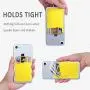 Phone Wallet, ARKTEK Stick On Sleeve Cell Phone Wallet Case Adhesive Silicone Credit Card Holder (Yellow) Phone Wallet, ARKTEK Stick On Sleeve Cell Phone Wallet Case Adhesive Silicone Credit Card Holder (Yellow)