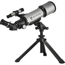 BARSKA Starwatcher 400x70mm Refractor Telescope w/ Tabletop Tripod & Carry Case