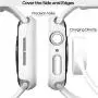 pzoz Compatible Apple Watch Series 5 / Series 4 Case with Screen Protector 40mm Accessories Slim Guard Thin Bumper Full Coverage Matte Hard Cover Defense Edge for Women Men New Gen GPS iWatch (White)