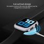 Deilin 2 Packs Hard PC Case Compatible with Apple Watch Series 5 Series 4 44mm Buit in 9H Tempered Glass Screen Protector, Slim Bumper Cover Overall Protective Scratch Resistant for iwatch Series 5/4