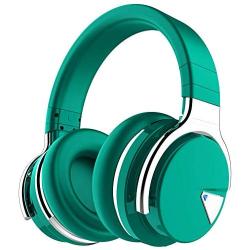 COWIN E7 Active Noise Cancelling Headphones Bluetooth Headphones with Mic Deep Bass Wireless Headphones Over Ear, Comfortable Protein Earpads, 30H Playtime for Travel Work TV PC Cellphone - Dark Green