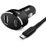 Nekteck USB Type C Car Charger with 45W Power Delivery and 12W USB A Port for Ipad pro, MacBook Pro/Air 2018, Galaxy S9/S8, Google Pixel 3XL, 3.3ft USB C Cable Included (NOT Ideal for Note10/S10+PPS