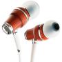 Symphonized NRG X Wood Earbuds Wired with Microphone, Stereo in Ear Headphones for Computer & Laptop, Noise Isolating Earphones for Android Cell Phone with Booming Bass (White)