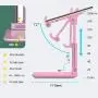 Cell Phone Stand, Adjustable Cell Phone Stand, TopACE Foldable Portable Desktop Stand, Phone Holder Stand for Desk Sturdy Aluminum Metal Stand for Phone/iPad/Kindle/Tablet/Switch (Pink) Cell Phone Stand, Adjustable Cell Phone Stand, TopACE Foldable Portable Desktop Stand, Phone Holder Stand for Desk Sturdy Aluminum Metal Stand for Phone/iPad/Kindle/Tablet/Switch (Pink)