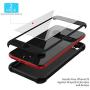 ORETECH iPhone 8 Case, iPhone 7 Case, with[2 x Tempered Glass Screen Protector] 360° Full Body Shockproof Protection Cover Ultra-Thin Hard PC + Soft Rubber Silicone for iPhone 7/8-4.7- Black