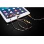 Betron YSM1000 Earphones with Microphone and Volume Control, Noise Isolating in-Ear Headphones, Strong Bass, Compatible with iPhone, iPad, iPod and Macbooks, Gold and Black