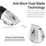 Bonve Pet Dog Clippers, Dog Grooming Kit Quiet Electric Pet Clippers Cordless Rechargeable Professional Dog Hair Clippers for Horse Dogs Cats Pets