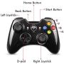 EasySMX Wireless 2.4g Game Controller Support PC (Windows XP/7/8/8.1/10) and PS3, Android, Vista, TV Box Portable Gaming Joystick Handle (Wireless Joystick)