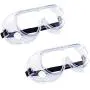 Safety Goggles, Protective Safety Glasses, Soft Crystal Clear Eye Protection - Perfect for Construction, Shooting, Lab Work, and More, 2 Pack (White)