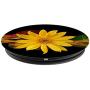 Cellphone Holder Pop Out Knob Floral Sunflower Design Black PopSockets Grip and Stand for Phones and Tablets