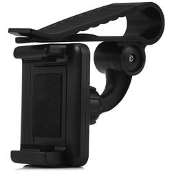 Geekercity Car Mount Cell Phone Holder Universal 360 Rotating Car Sun Visor Mount Support Clip Bracket for GPS Smartphones [35-90mm]