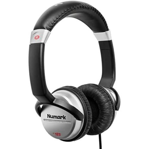 Numark HF125 | Ultra-Portable Professional DJ Headphones With 6ft Cable, 40mm Drivers for Extended Response & Closed Back Design for Superior Isolation