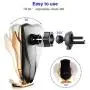 KMI CHOU R2 Wireless Car Charger,Automatic Clamping IR Intelligent Wireless Car Charger Mount - Car Charger Holder 10W Fast Charging for iPhone Xs Max/XR/X/8/8Plus Samsung S10/S9/S8/Note 8（Gold）