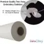 Tear Away Stabilizer for Embroidery by SewArtsy - 1.8 Oz Medium Weight Roll 12" x 50 yd - Bulk Tearaway Backing - Machine or Hand Designs Hoop Stabilizers and Professional Supply Rolls Tear Away Stabilizer for Embroidery by SewArtsy - 1.8 Oz Medium Weight Roll 12" x 50 yd - Bulk Tearaway Backing - Machine or Hand Designs Hoop Stabilizers and Professional Supply Rolls