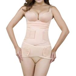 Three-Piece Postpartum Abdomen Belt Breathable Restraint delivery Caesarean Section Corset Belt Body Shaping Belt (Size: M, L, XL)