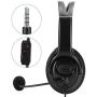 CiCiglow Wired Gaming Chat Headset with Noise-Cancellation Microphone, 3.5mm ABS Lightweight Computer Mobile Phone Over Ear Headphone for PS4(Black)