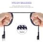 USB C Cable 3 Pack 6.6ft Fast Charge Cable Type C Charging Cord Compatible with Samsung Galaxy S20 S10e S10 S9 S8 Note 10+ 9 A10e A20 A50, LG Stylo 5/4 Q7+ G8 G7 V50, Moto G8 7 6, Google Pixel 3