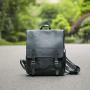Zebella Womens Vegan Vintage Leather Backpack Faux Leather Laptop Backpack Travel Daypack College Bookbag-Black