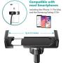 Movo VGC-3 Selfie Ring Light Stand with Cell Phone Holder and Third Flexible Arm with a 1/4" Mount for Microphones - for TIK Tok, YouTube, Live Stream, Tutorial, Vlog - Compatible with iPhone/Android