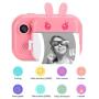 Mini Thermal Printer, 1080P Dual‑Lens 2.4‑Inch 16G Instant Print Camera for Kids, Toy Camera with Print Paper, Portable Digital Creative Print Camera for Boys and Girls(Pink)
