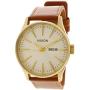 Nixon Mens A105 Sentry 42mm Stainless Steel Leather Quartz Movement Watch