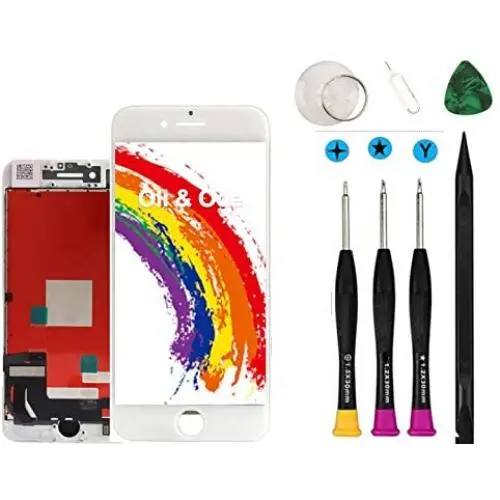 Oli & Ode Compatible with iPhone 8 Plus Screen Replacement LCD Digitizer Touch Screen Assembly Set with 3D Touch Model No.A1864/A1897/A1898 (White) Oli & Ode Compatible with iPhone 8 Plus Screen Replacement LCD Digitizer Touch Screen Assembly Set with 3D Touch Model No.A1864/A1897/A1898 (White)