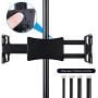 JUBOR Tablet Mounts for Microphone Stands, Microphone Tablet Holder, Mic Music Stand for iPad, iPad Pro, iPad Mini, 2, 3, iPad Air, iPhone Smartphone 4.7-12.9" Tablets