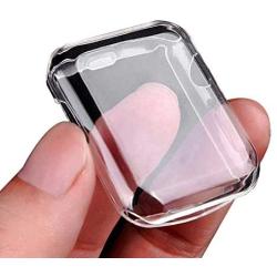 Julk Series 3 42mm Case for Apple Watch Screen Protector, iWatch Overall Protective Case TPU HD Clear Ultra-Thin Cover for Apple Watch Series 3 (42mm)