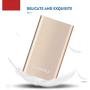 Power Bank 10000mAh with Flashliight Safe Metal Case Small Size Portable Charger Quick Charge Smart Phone iPhone iPad Samsung Galaxy LG (Gold)