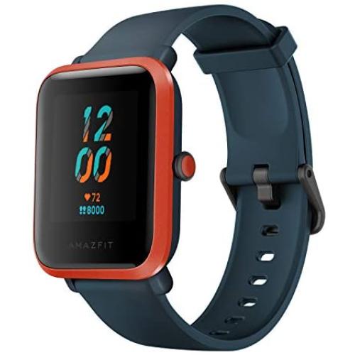 Amazfit Bip S Fitness Smartwatch, 40 Day Battery Life, 10 Sports Modes, Heart Rate, 1.28 Always-On Display, Water Resistant, Built-in GPS, Red Orange